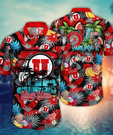 Utah Utes Ncaa Hawaiian Shirt Starry Nightstime Aloha Shirt