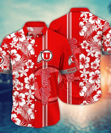 Utah Utes Ncaa Hawaiian Shirt Sun-Uptime Aloha Shirt
