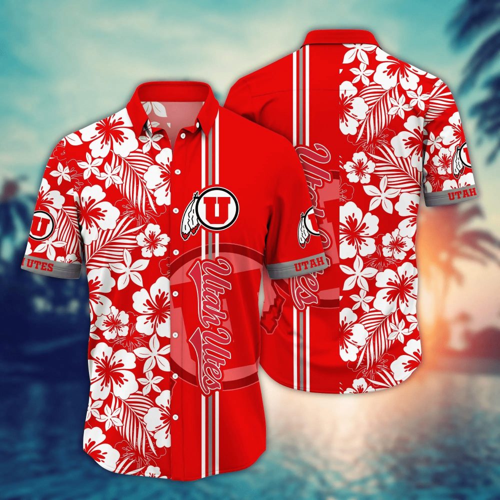 Utah Utes Ncaa Hawaiian Shirt Sun-Uptime Aloha Shirt