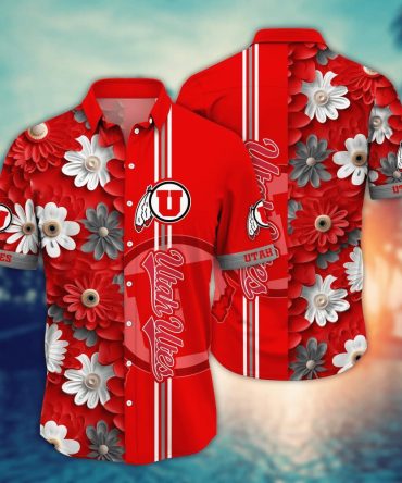 Utah Utes Ncaa Hawaiian Shirt Sunlit Aloha Shirt