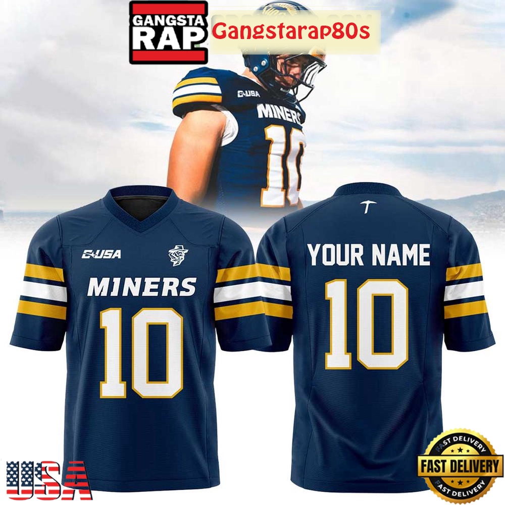 Utep Miners Sun City New Uniform 2025 Custom Football Jersey