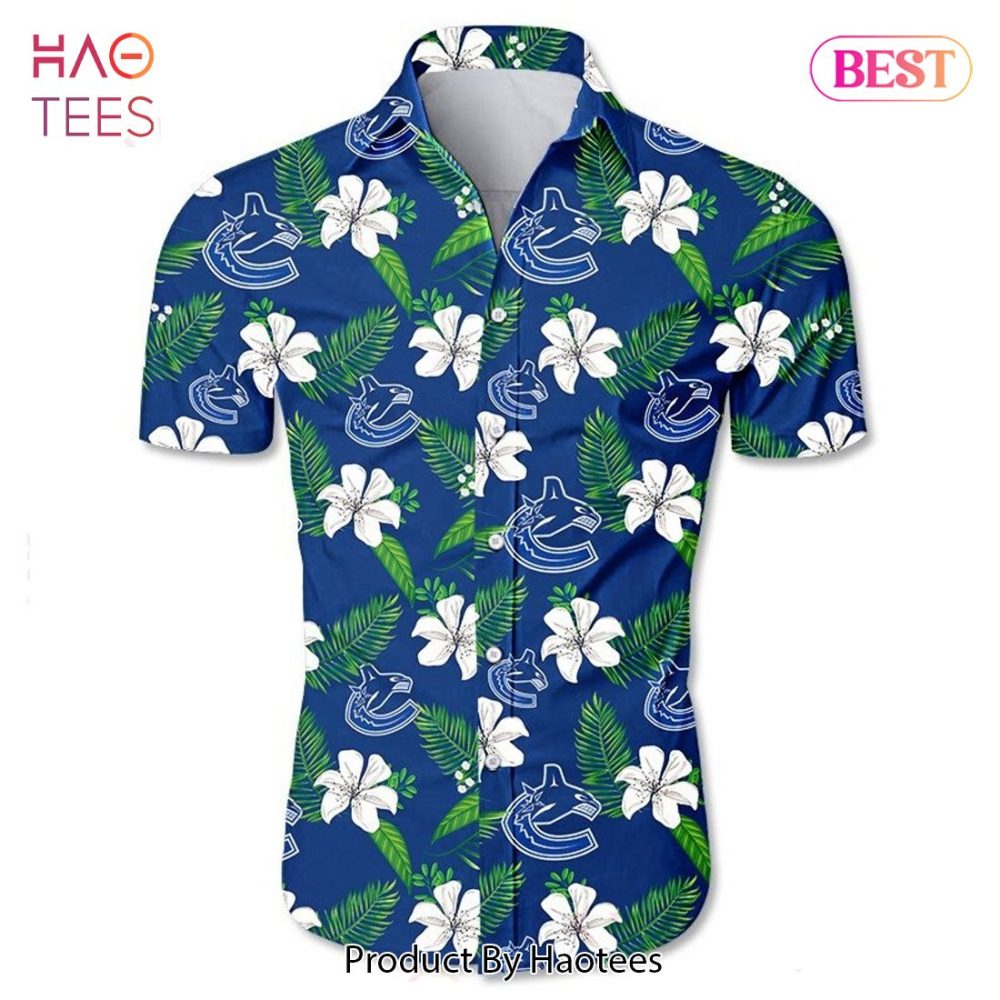 Vancouver Canucks Hawaiian Shirt Tropical Flower Summer