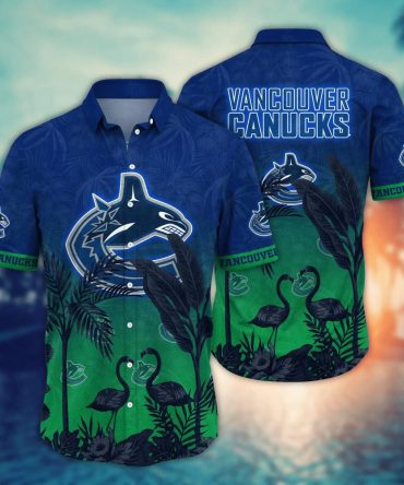 Vancouver Canucks Nhl Hawaiian Shirt Sun Showerstime Aloha Shirt