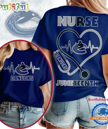 Vancouver Canucks Nhl Nurse Appreciation Juneteenth Unisex 3D Shirt