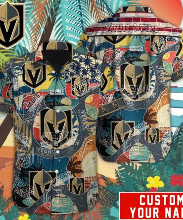 Vegas Golden Knights Custom Name Hawaiian Shirt