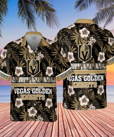 Vegas Golden Knights Hibiscus Hawaiian Shirt Edition