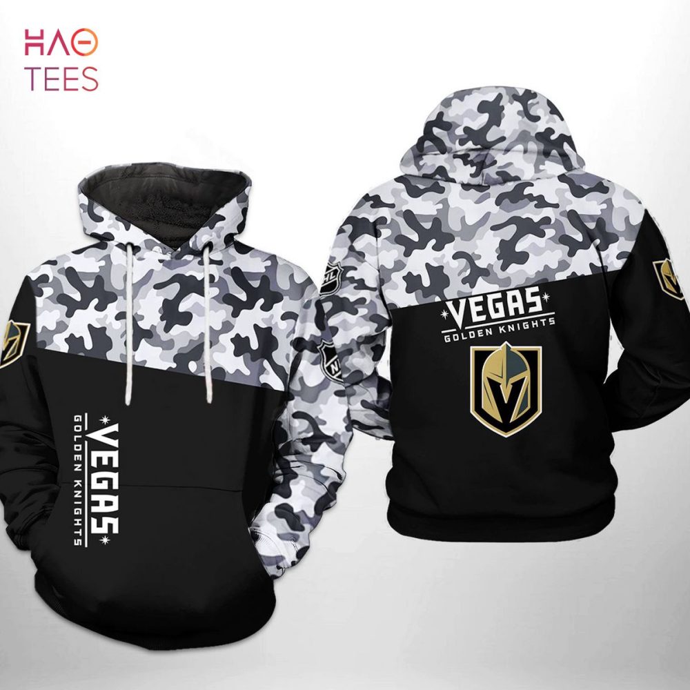Vegas Golden Knights Nhl Camo Veteran 3D Printed Hoodie