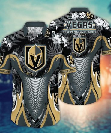 Vegas Golden Knights Nhl Hawaiian Shirt Blooming Flowers Aloha Shirt