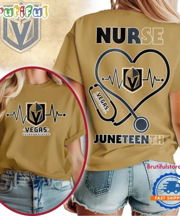Vegas Golden Knights Nhl Nurse Appreciation Juneteenth Unisex 3D Shirt
