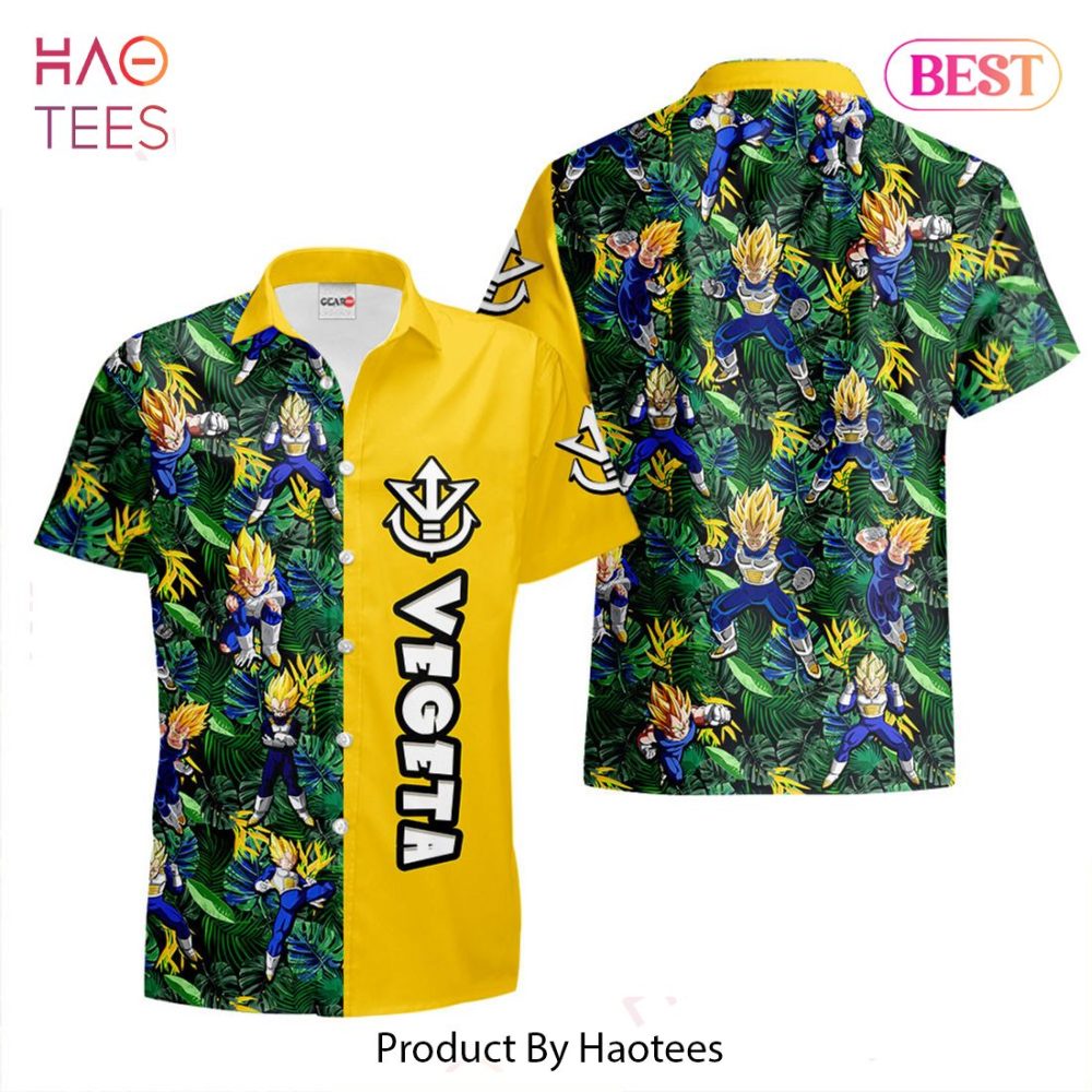 Vegeta Super Saiyan Hawaiian Shirts Custom Anime Merch Clothes For Men Women