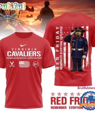 Virginia Cavaliers Ncaa Red Friday Remember Everyone Deployed Limited 3D Shirt