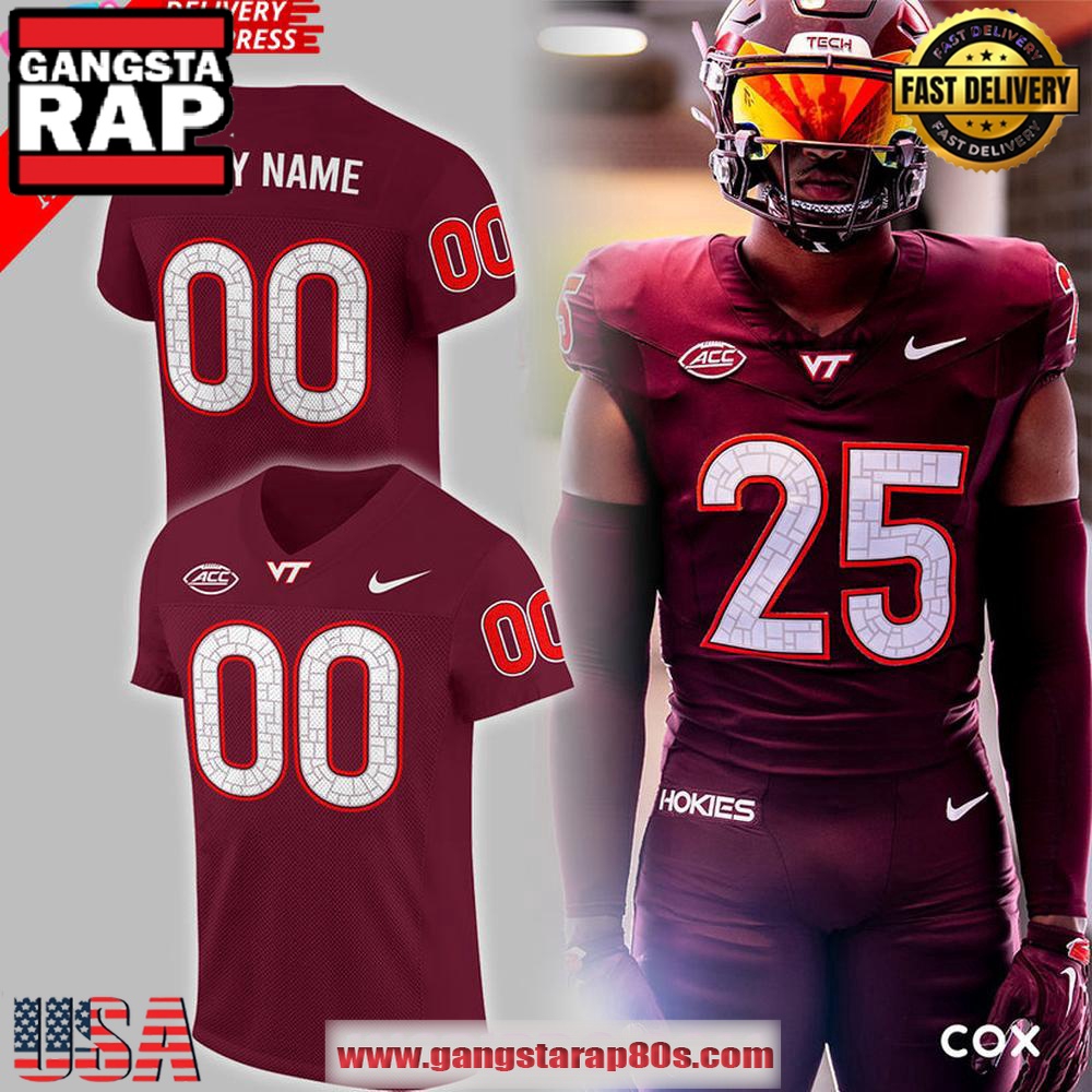 Virginia Tech Hokies Football Ncaa 2025 Special Edition Red Football Jersey
