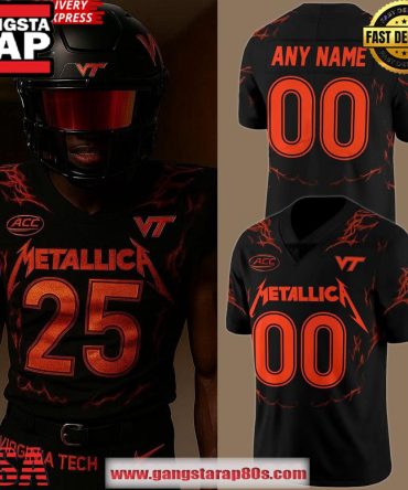 Virginia Tech Hokies X Metallica 2025 Custom Football Jersey