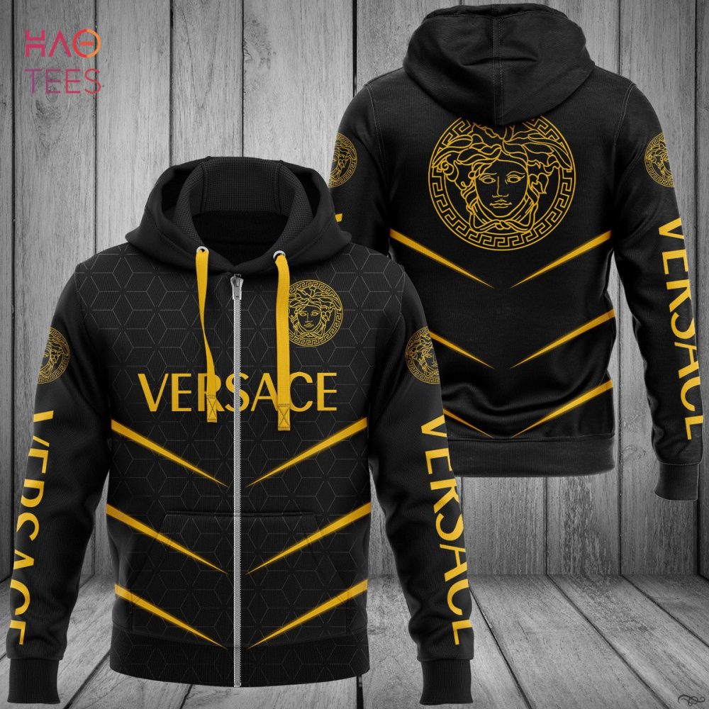 Versace Tripe Gold Luxury 3D Hoodie Pod Design