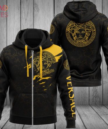 Versace Luxury Brand Black And Gold 3D Hoodie Limited Edition