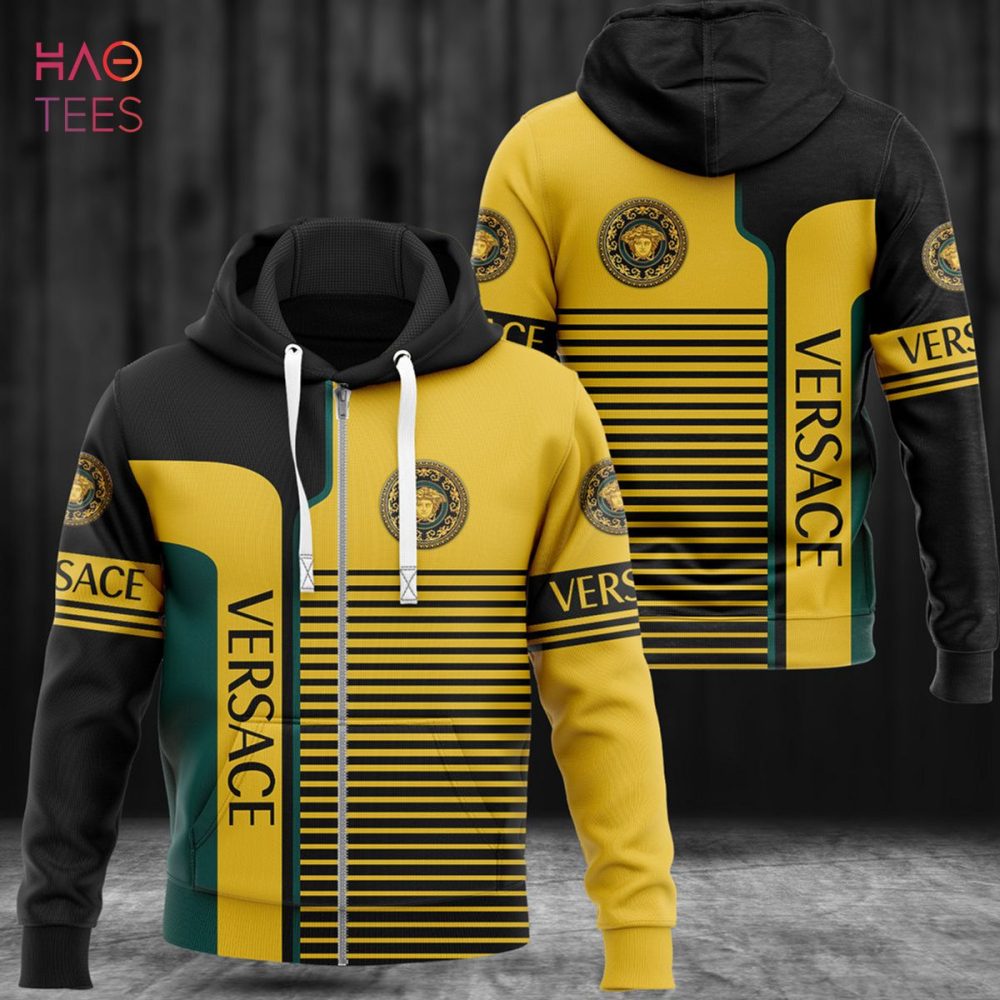 Versace Stripe Black Luxury 3D Hoodie Limited Edition