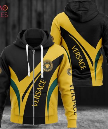 Versace Luxury Brand Black Gold Hoodie Limited Edition