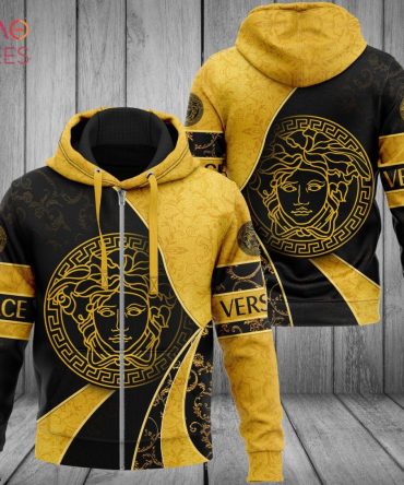 Versace Big Gold Logo Luxury 3D Hoodie Limited Edition