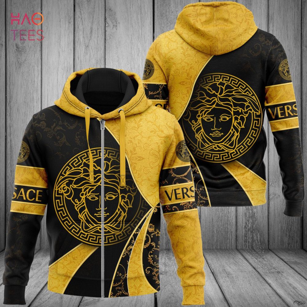 Versace Big Gold Logo Luxury 3D Hoodie Limited Edition