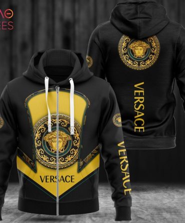 Versace Black Gold Luxury 3D Hoodie Limited Edition