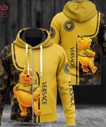 Versace Winnie Pooh Luxury 3D Hoodie Pod Design