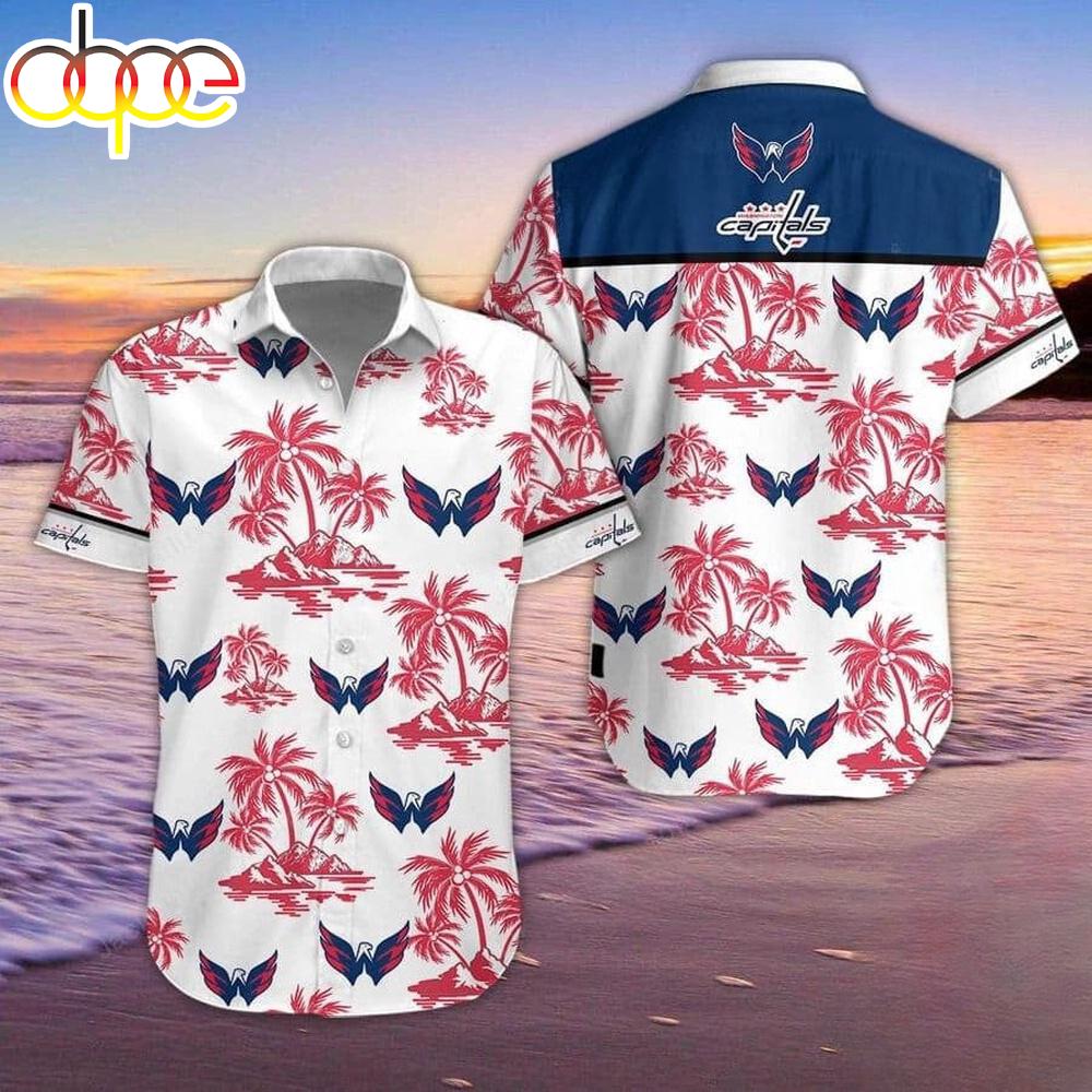Washington Capitals Island Breeze Summer Hawaiian Shirt