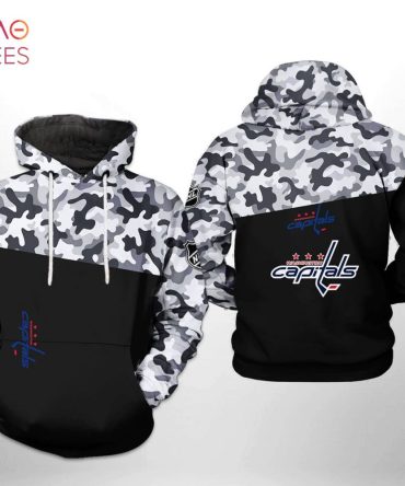 Washington Capitals Nhl Camo Veteran 3D Printed Hoodie