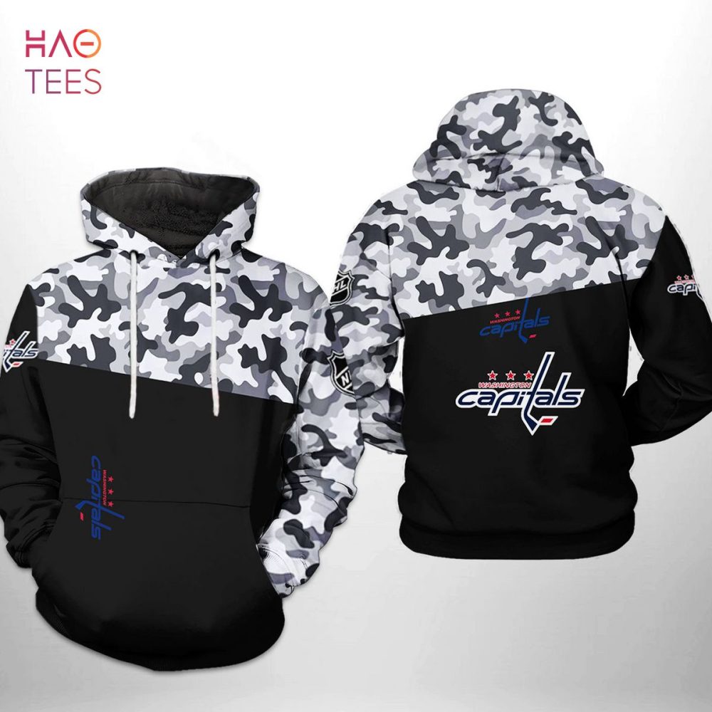 Washington Capitals Nhl Camo Veteran 3D Printed Hoodie