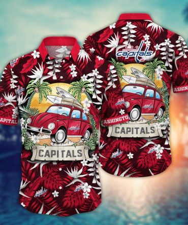 Washington Capitals Nhl Hawaiian Shirt Solsticetime Aloha Shirt