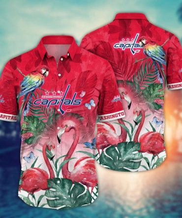 Washington Capitals Nhl Hawaiian Shirt Sunlit Aloha Shirt