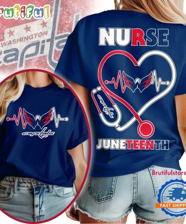Washington Capitals Nhl Nurse Appreciation Juneteenth Unisex 3D Shirt