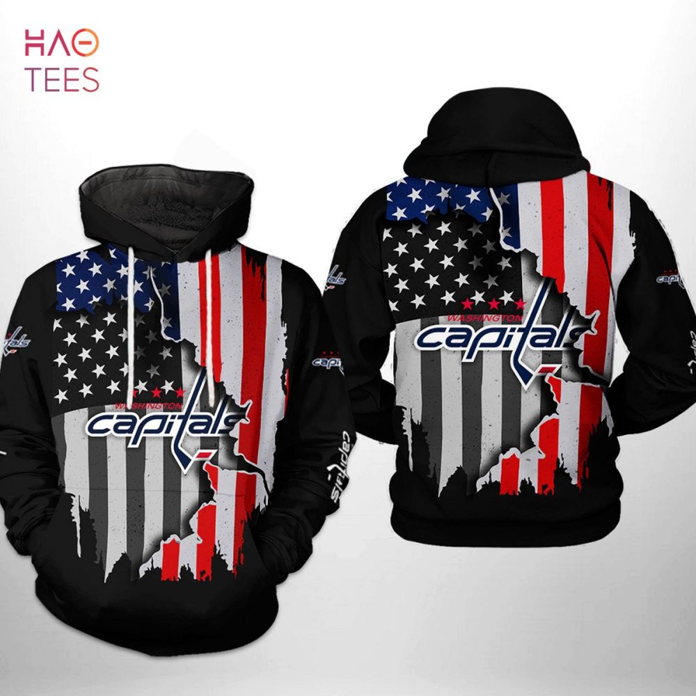 Washington Capitals Nhl Us Flag Team 3D Printed Hoodie