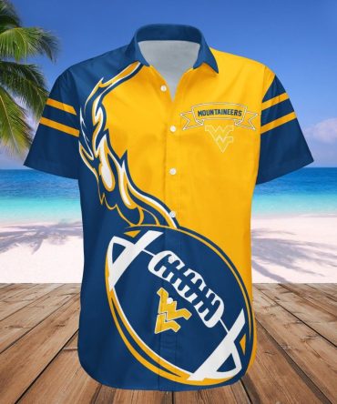 West Virginia Mountaineers Hawaii Shirt Flame Ball – Ncaa