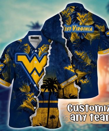 West Virginia Mountaineers Ncaa Hawaiian Shirt Custom Air Conditioning Aloha Shirt
