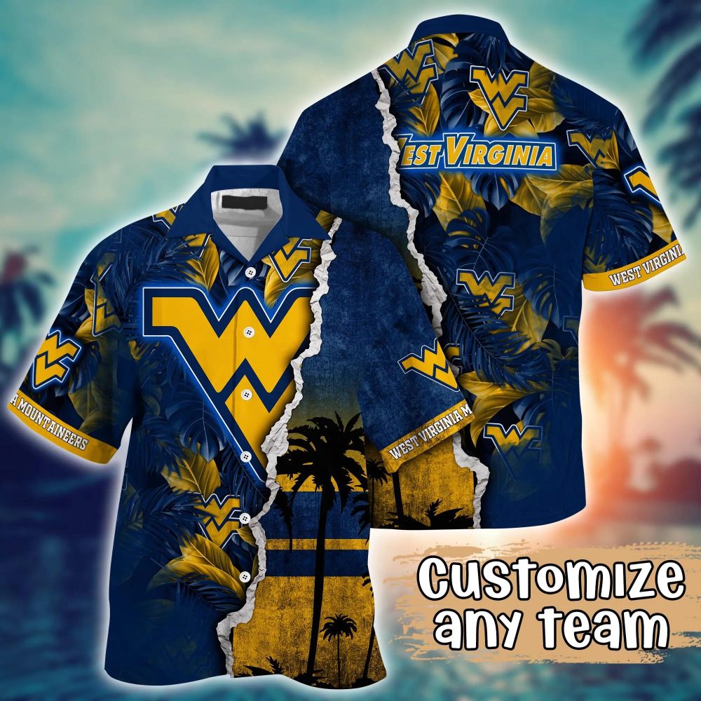 West Virginia Mountaineers Ncaa Hawaiian Shirt Custom Air Conditioning Aloha Shirt