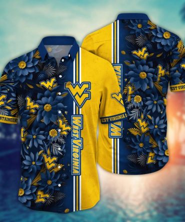 West Virginia Mountaineers Ncaa Hawaiian Shirt Custom Long Days Aloha Shirt