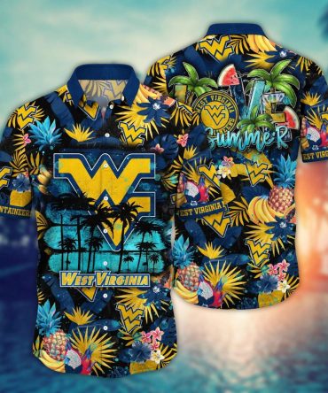 West Virginia Mountaineers Ncaa Hawaiian Shirt Dry Seasontime Aloha Shirt
