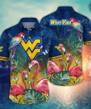 West Virginia Mountaineers Ncaa Hawaiian Shirt Flip Flops Aloha Shirt
