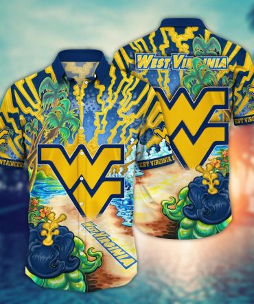 West Virginia Mountaineers Ncaa Hawaiian Shirt Ice-Cold Drinkstime Aloha Shirt