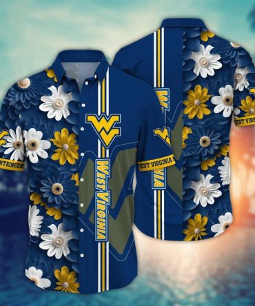 West Virginia Mountaineers Ncaa Hawaiian Shirt Lush Greenery Aloha Shirt