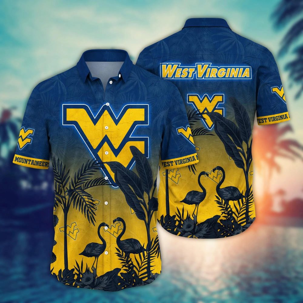 West Virginia Mountaineers Ncaa Hawaiian Shirt Mid-Yeartime Boots And Ball Game Shirts