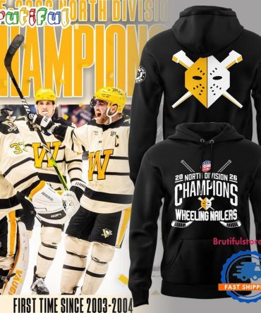 Wheeling Nailers 2026 North Division Champions Black Hoodie