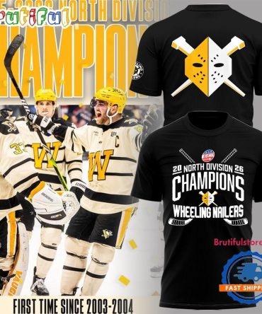 Wheeling Nailers 2026 North Division Champions Black T Shirt