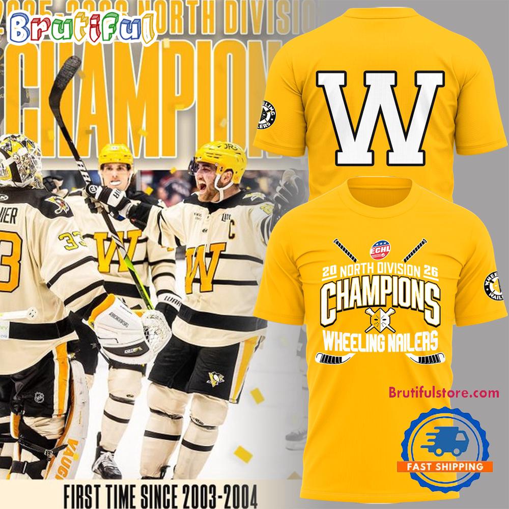 Wheeling Nailers 2026 North Division Champions Logo Team Design T Shirt