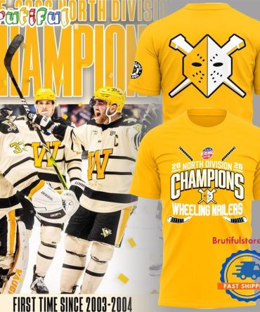 Wheeling Nailers 2026 North Division Champions Yellow T Shirt