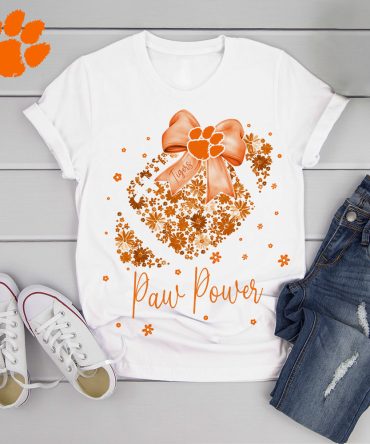 Clemson Tigers , Premium Ncaa Flower Heart Bow Shirt