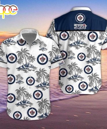 Winnipeg Jets Island Sunset Summer Hawaiian Shirt