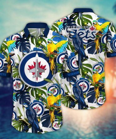 Winnipeg Jets Nhl Hawaiian Shirt Vacation Timetime Aloha Shirt