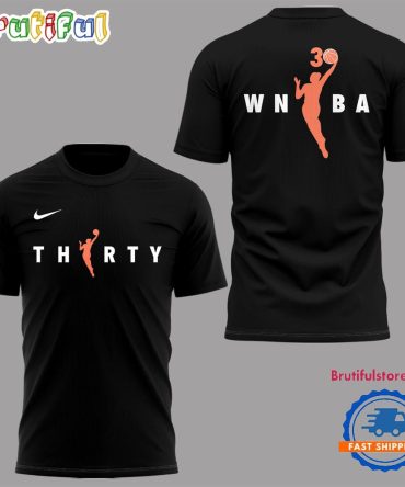 Wnba Celebrates Season 30 Limited Edition Black T Shirt