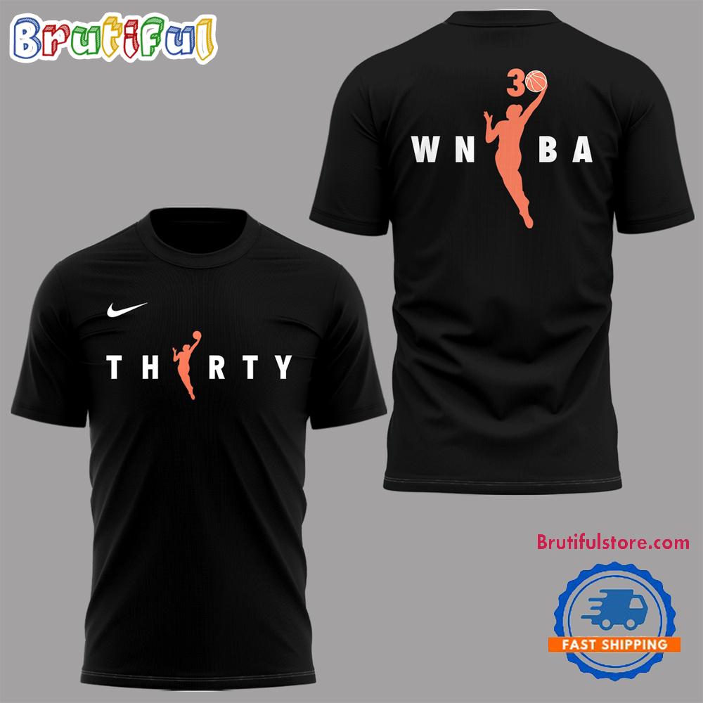 Wnba Celebrates Season 30 Limited Edition Black T Shirt